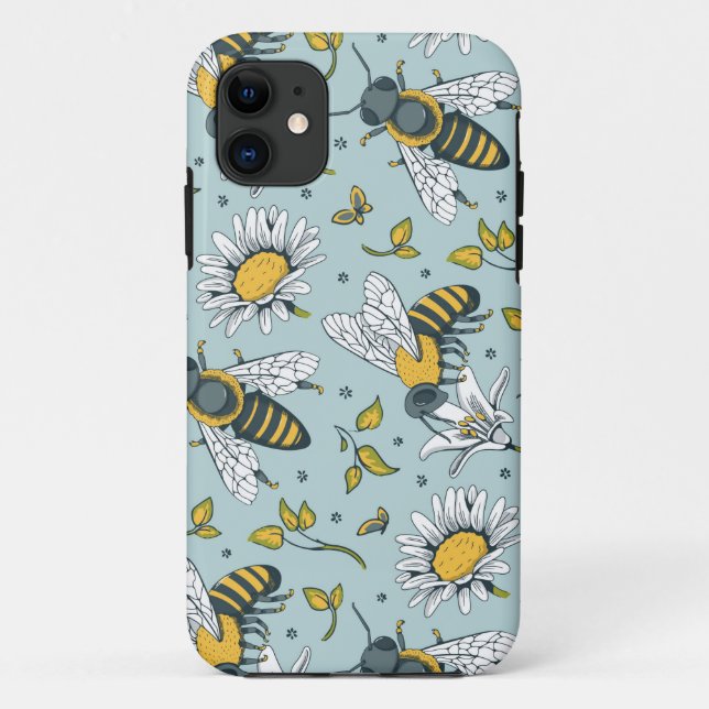 Honey Lots of Bees Pattern Case-Mate iPhone Case (Back)