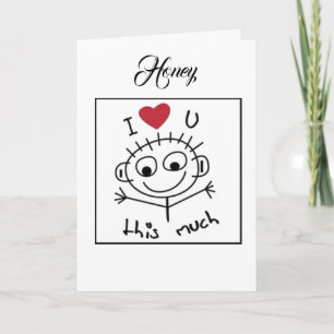 HONEY "LOVE YOU" & "MISS YOU" THIS MUCH CARD