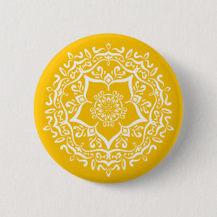 Honey Mandala 6 Cm Round Badge