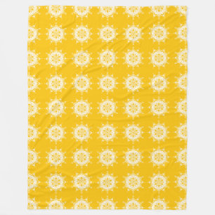 Honey Mandala Fleece Blanket