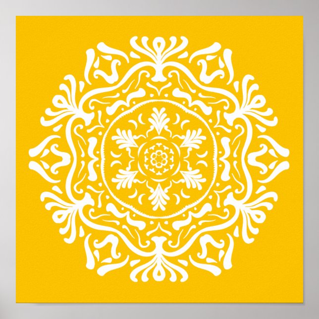 Honey Mandala Poster (Front)