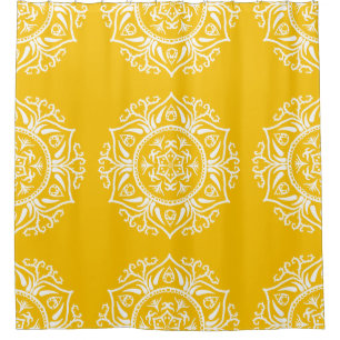 Honey Mandala Shower Curtain