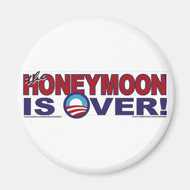 HONEY-MOON-IS-OVER MAGNET (Front)