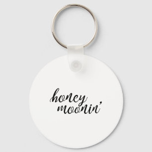 Honey Moonin Bride And Groom Honeymoon Premium _1  Key Ring