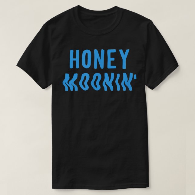 Honey MooninCool Married Couple Blue Tropical Hone T-Shirt (Design Front)