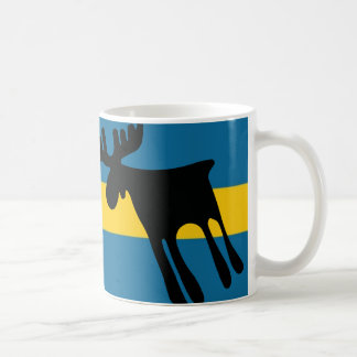 Honey / Moose with Swedish flag Coffee Mug
