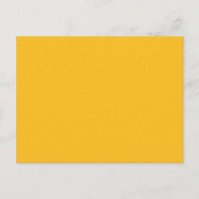 Honey Mustard Yellow Solid Trend Colour Background Postcard (Front)