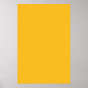 Honey Mustard Yellow Solid Trend Colour Background Poster