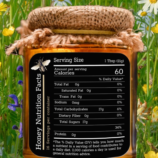 Honey Nutrition Facts Label Black Bee (Creator Uploaded)
