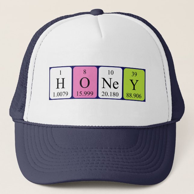 Honey periodic table name hat (Front)