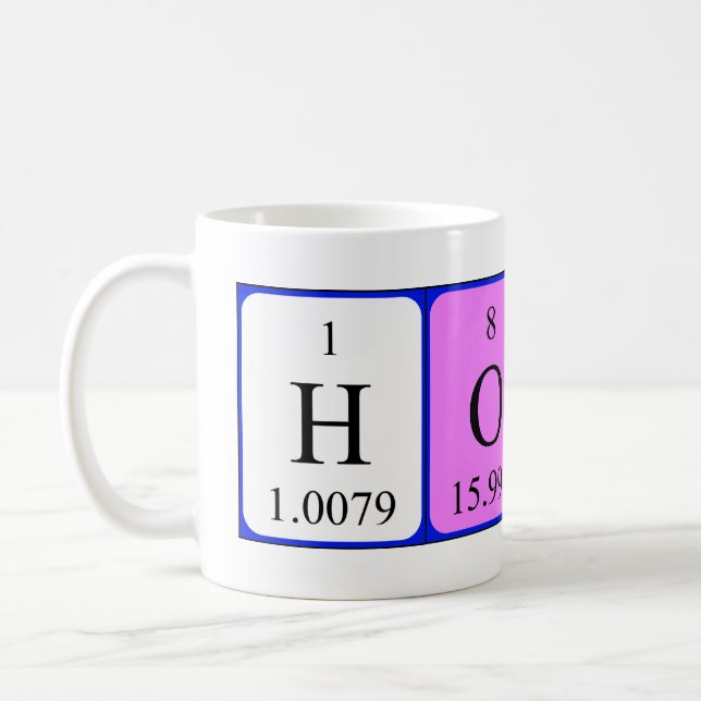 Honey periodic table name mug (Left)