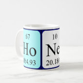 Honey periodic table name mug (Front Left)