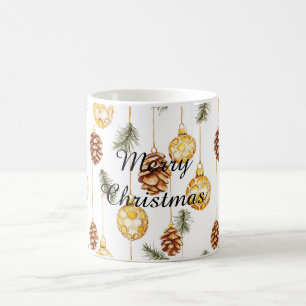 Honey Pine Cones Christmas Coffee Mug