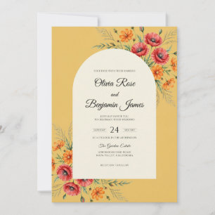 Honey Poppy Wedding Invitation