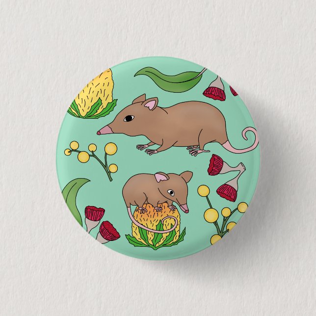 Honey Possum 3 Cm Round Badge (Front)