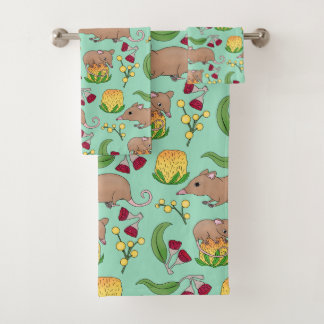 Honey Possum Bath Towel Set