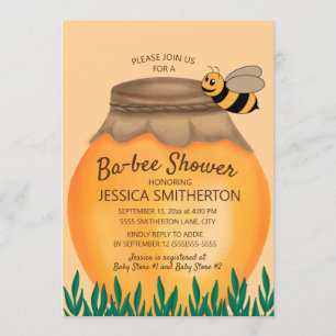 Honey Pot and Bumblebee Baby Shower Invitation