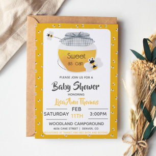 Honey Pot & Bee Baby Shower Invitation