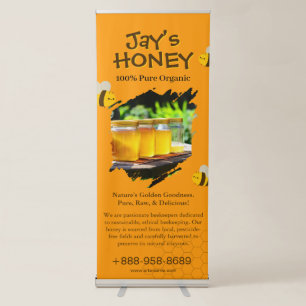 Honey Product Editable Vertical Retractable Banner