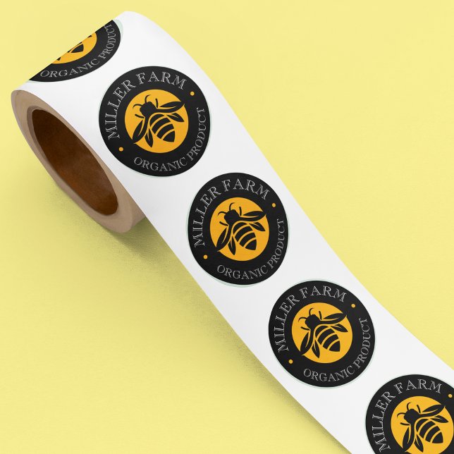 Honey Queen Bee Farm Jar Packaging  Classic Round Sticker (Creator Uploaded)