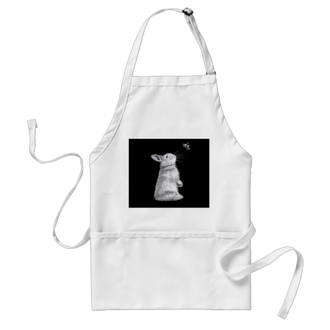 Honey Rabbit & Bumble Bee | Bunny Lover Gift Standard Apron (Front)