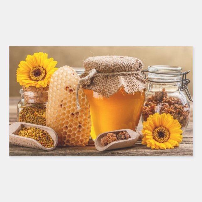 Honey Rectangular Sticker (Front)