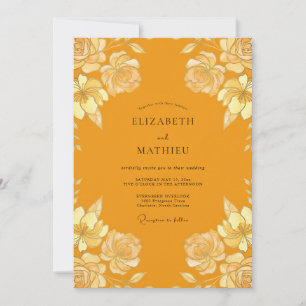 Honey Rose Wedding Invitation