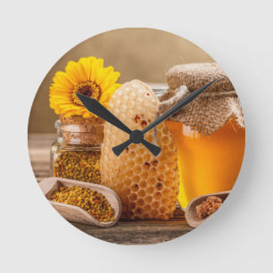 Honey Round Clock