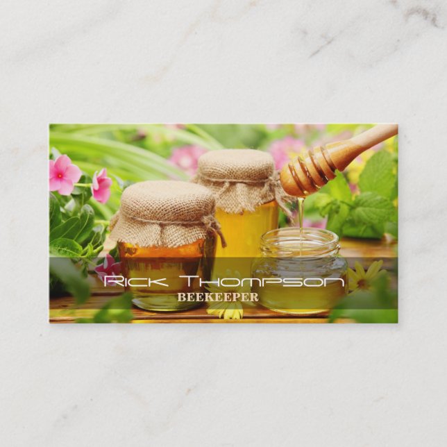 Honey Seller / Beekeeper Village Farm Shop Business Card (Front)