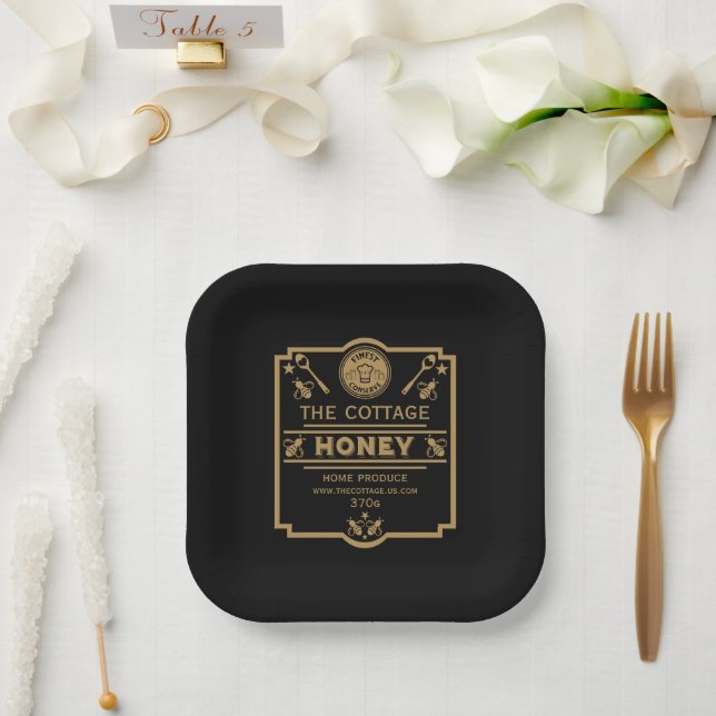 Honey Seller Paper Plate (Wedding)