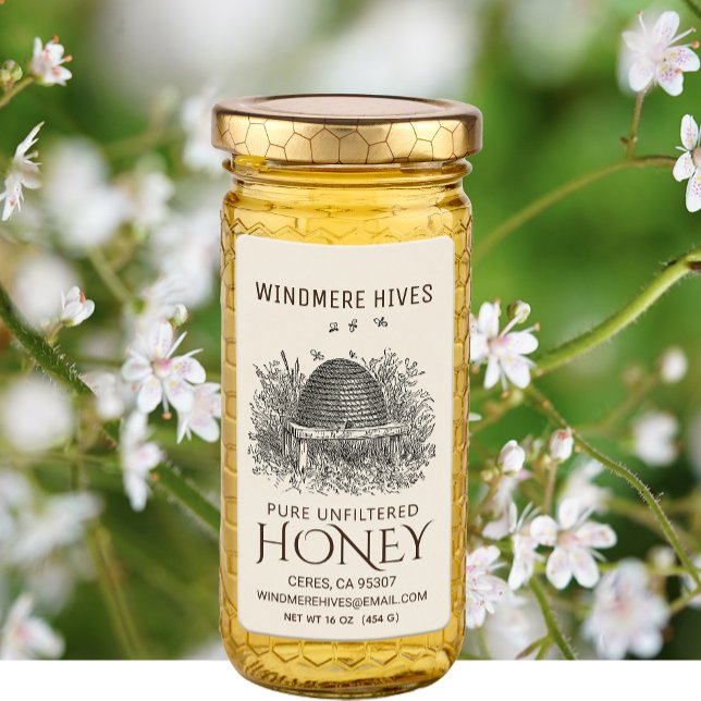 Honey Shipping Vintage Skep Ivory Label (Creator Uploaded)