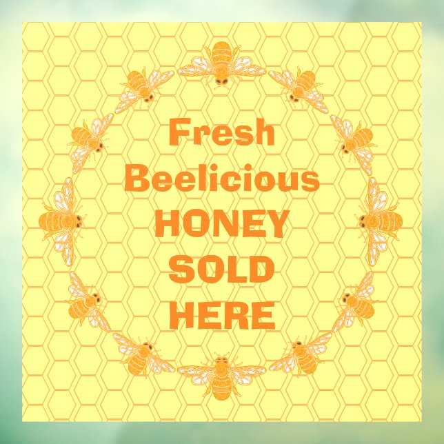 Honey sold here window cling (Sheet 3)