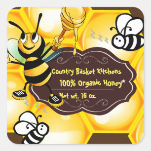 Honey Square Stickers