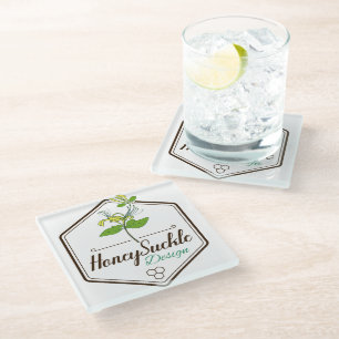 Honey Suckle Glass Coaster