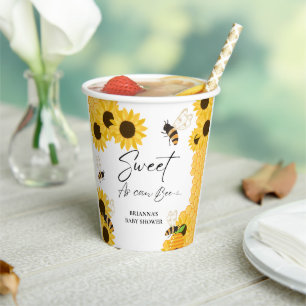 Honey Sweet As it can bee Baby shower  Paper Cups