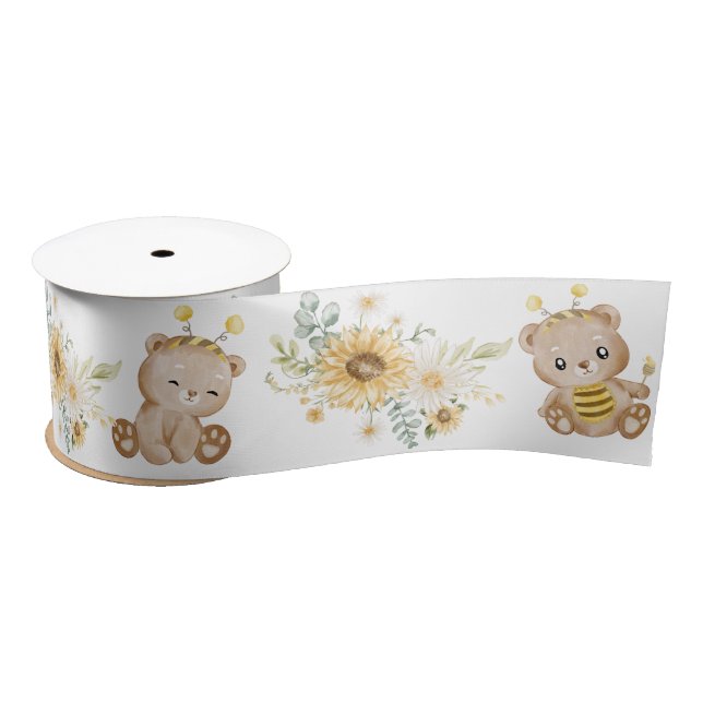 Honey Teddy Bear Ribbon Satin Ribbon (Spool)
