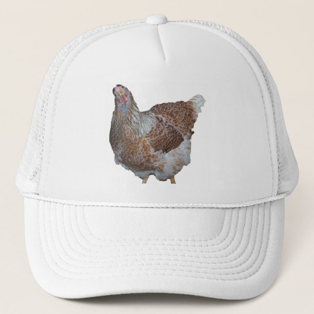 Honey the Blue Laced Wyandotte Hen Trucker Hat (Front)