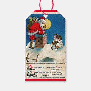 Honey! The Kids Are On The Roof Again Vintage Gift Tags