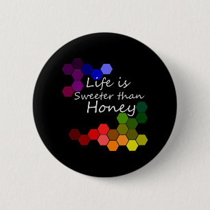 Honey Theme With Positive Words 6 Cm Round Badge
