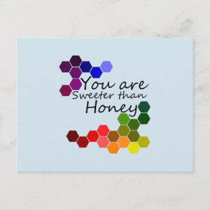 Honey theme With Positive Words Postcard