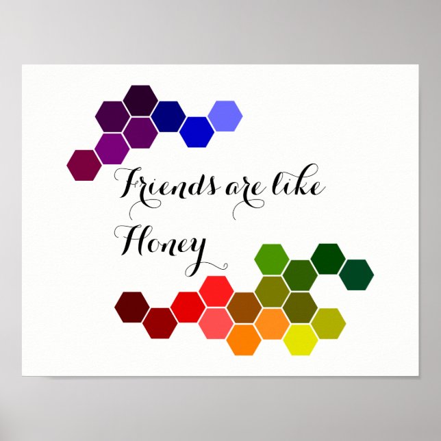 Honey Theme With Positive Words Poster (Front)