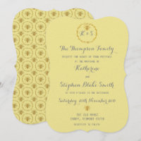 Honey Toffee Gold Foil Golden Bees Wedding