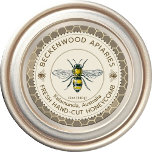 Honey Vintage Bee Fresh Honeycomb label Beekeeper<br><div class="desc">This honeycomb or comb honey label has vintage honeybee illustrations with a simulated 3D kraft and ivory-coloured background. Beekeepers can use this label for multiple products such as honey,  creamed honey,  Comb Honey,  beeswax,  soap or candles. Customise with your Apiary name,  location and net wt.</div>
