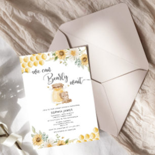 Honey we can bearly wait baby shower invitation