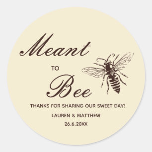 Honey Wedding Thank You Classic Round Sticker