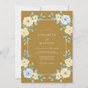 Honey Wreath Wedding Invitation