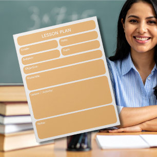 Honey Yellow Lesson Planner Pad