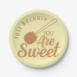 Honey Yellow Rustic Charm Party Paper Plate