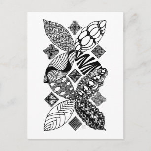 Honeybee - Abstract Art Postcard