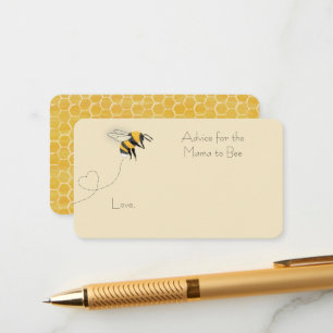 Honeybee Advice Baby Shower Enclosure Card